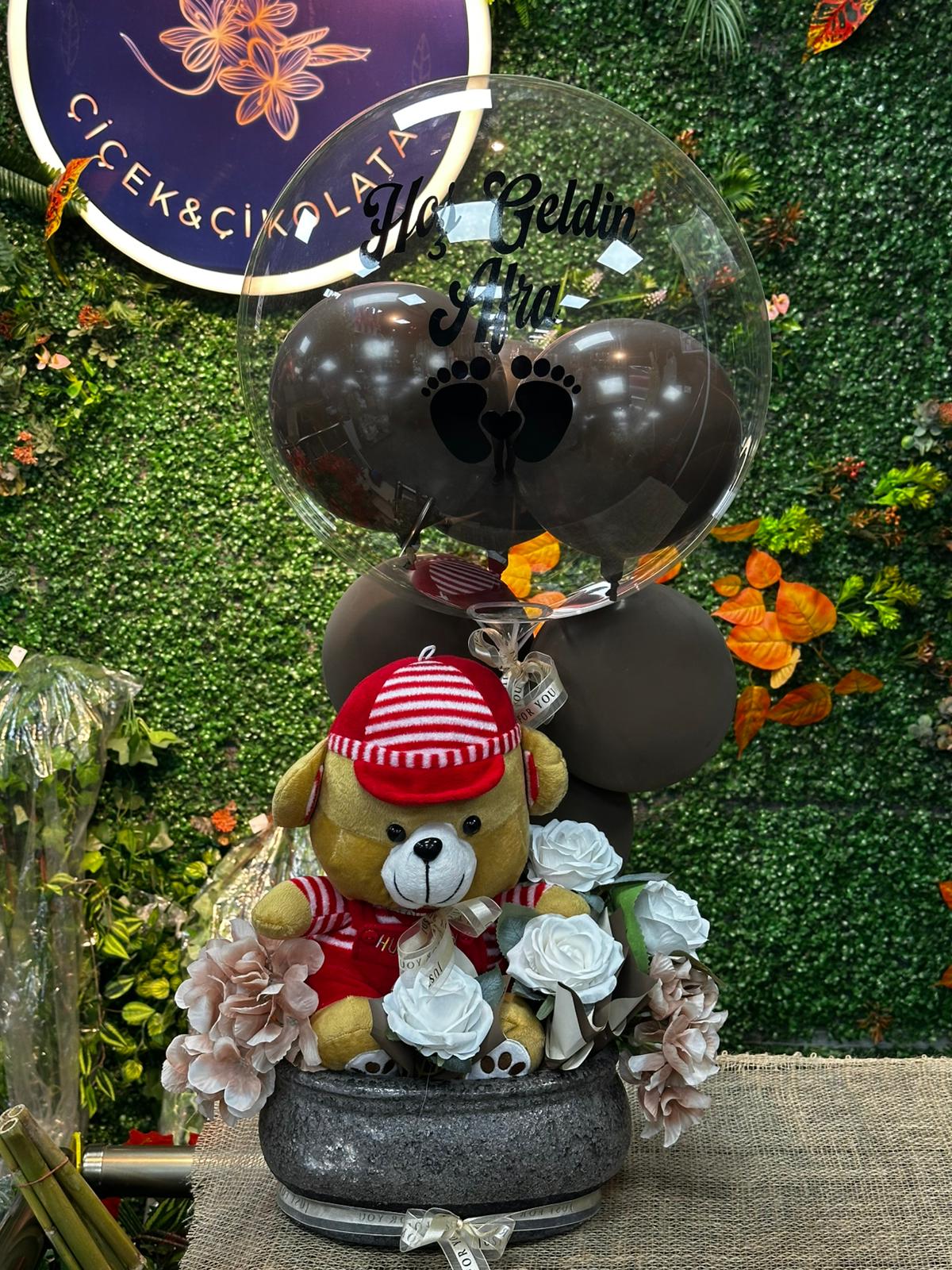 Hoşgeldin Bebek Özel Vazolu Balonlu