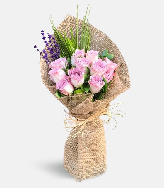 11'li Lila Gül Buketi