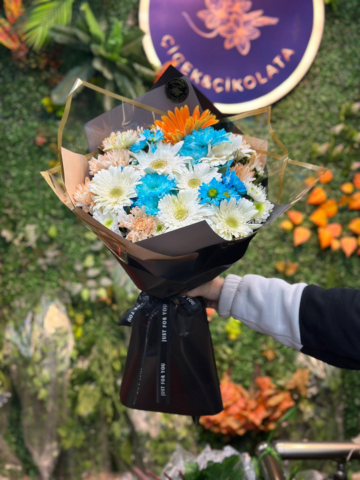 Küçük Boy Kasımpatı Gerbera Buketi Mix