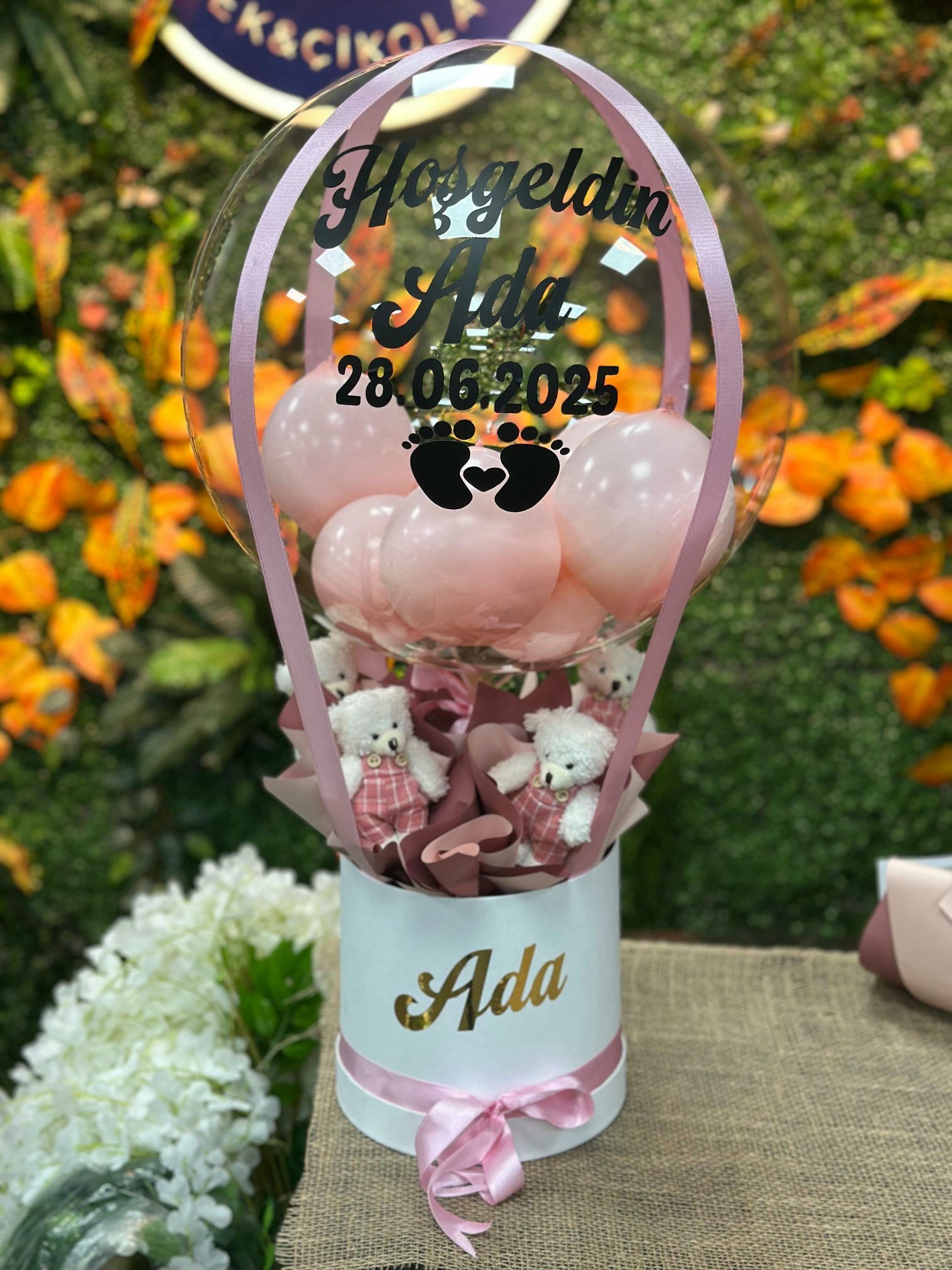 Hoşgeldin Bebek Pembe Bobo Balon