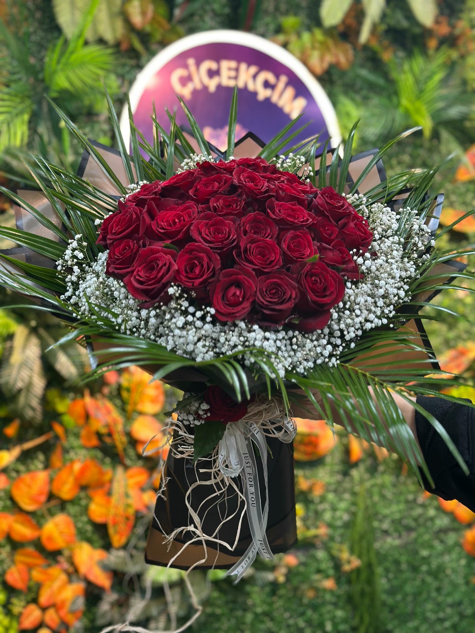 33 Kırmızı Gül Buketi Özel Tasarım 