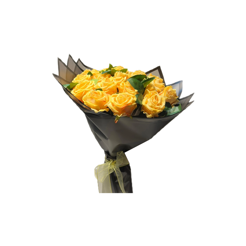 21'li Yapay Gül Buketi Sarı