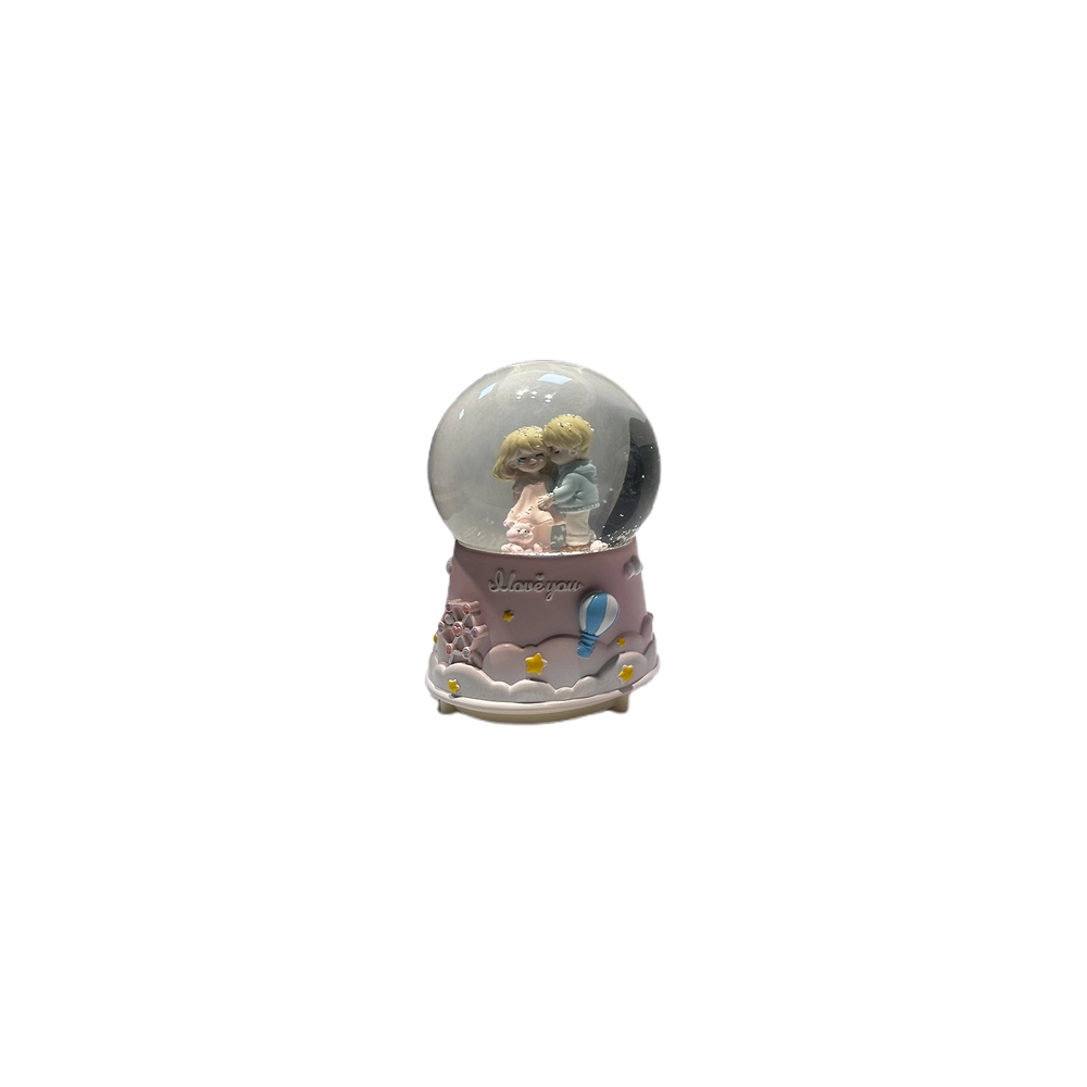 I Love You Pembe Kar Küresi Büyük