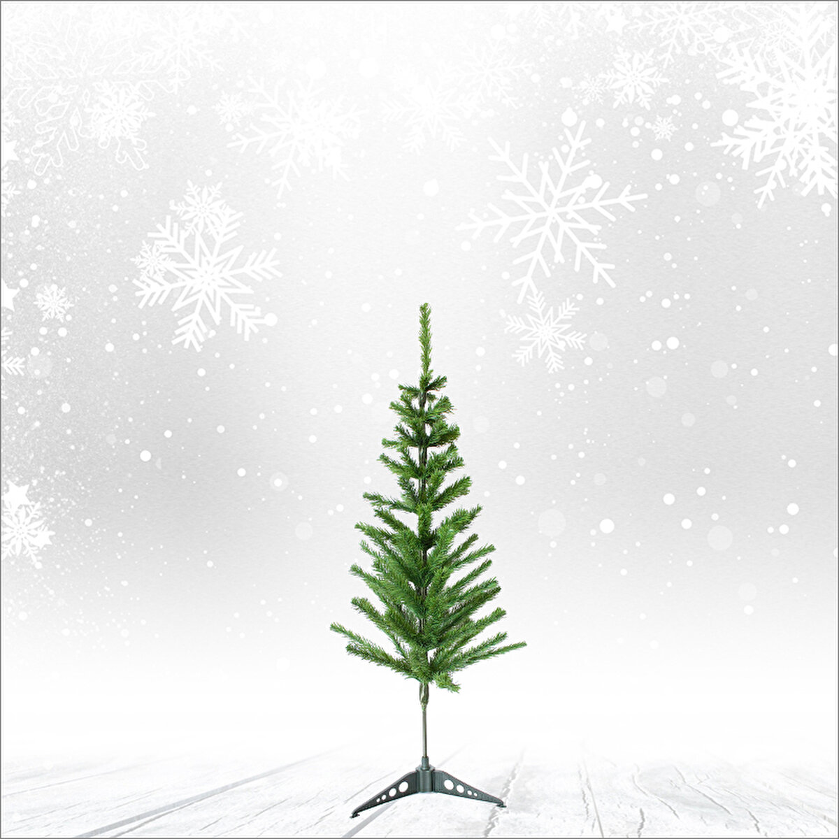 90 Cm Yılbaşı Çam Ağacı - 77 Dallı Ve Plastik Ayaklı