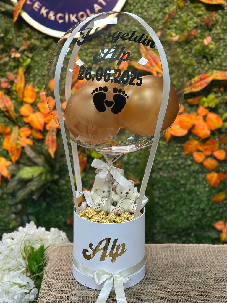 Hoşgeldin Bebek Turuncu Bobo Balon