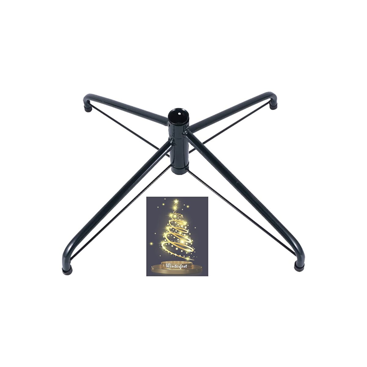 Yılbaşı Ağacı Için Demir Ayak 150-180-210 Cm Ağaçlara Uyumlu(50cm)