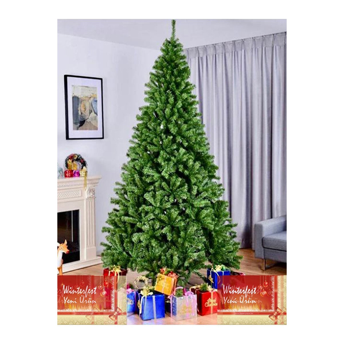 Yılbaşı Çam Ağacı 240cm 1250 Dallı